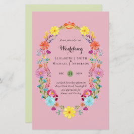 Folkart Flower Fiesta Convite De Casamento Boda
