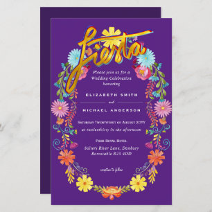 Folkart Flower Fiesta Convite De Casamento Boda