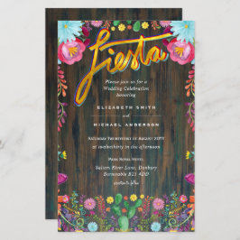Folkart Flower Fiesta Convite De Casamento Boda