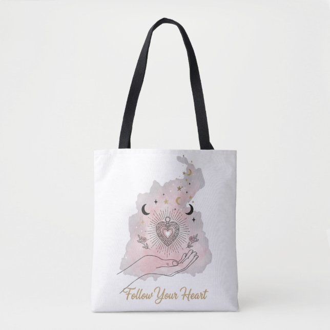 Follow Your Heart Personalised Tote Bag - Celestia (Frente)