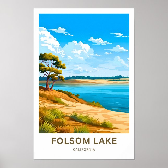 Folsom Lake California Viagem Impressão (Frente)
