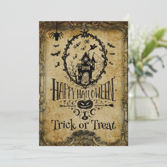 Fomos ao Convite da Festa do Dia das Bruxas (Em pé/Frente)