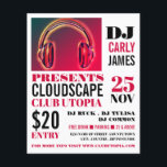 Fones de ouvido, DJ, Club Event Advertising Flyer<br><div class="desc">Fones de ouvido,  DJ,  Folhetos De Anúncios De Eventos De Clube Pela Loja Cartão de visita.</div>