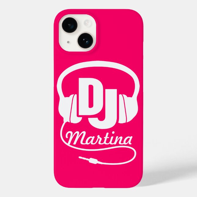 Fones de ouvido DJ garota chamada capas de iphone  (Verso)