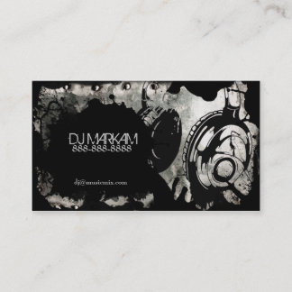 Fones de ouvido & Splatter do DJ em cartões de