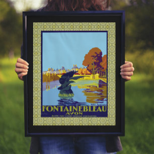 Fontainebleau Avon France Poster de viagens francê