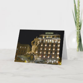 Fontana del Tritone, Roma, Itália - cartão