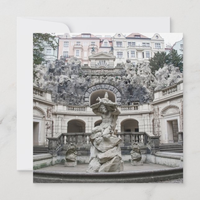 Fonte com estátua de Netuno em Praga (Frente)