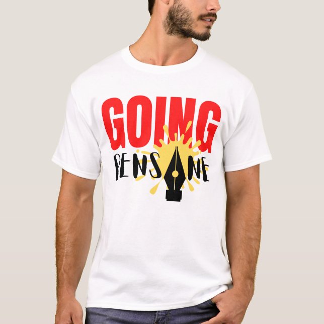 Fonte de Caneta e T-Shirt "Going Pensane" (Frente)