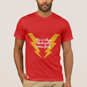 Fonte de eletricidade Camisas de Trovoada de Flash