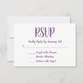 Fonte de Script Feita à Mão Roxo e Branco RSVP