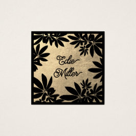 Fonte de Script Floral Dourado e Preto Moderno