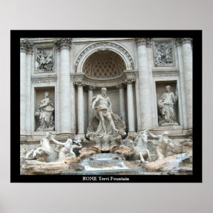 Fonte do Trevi poster de Roma, Italia