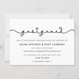 Fonte simples e fofo anúncio adiado