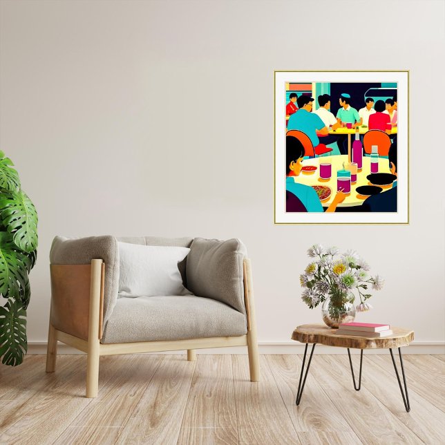 Foodcourt - Canvas Art Impressão (Criador carregado)