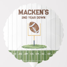 Football second year down boy birthday
