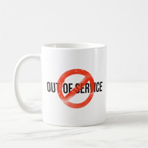 Fora de Serviço Caneca de Café Clássica com Gráf