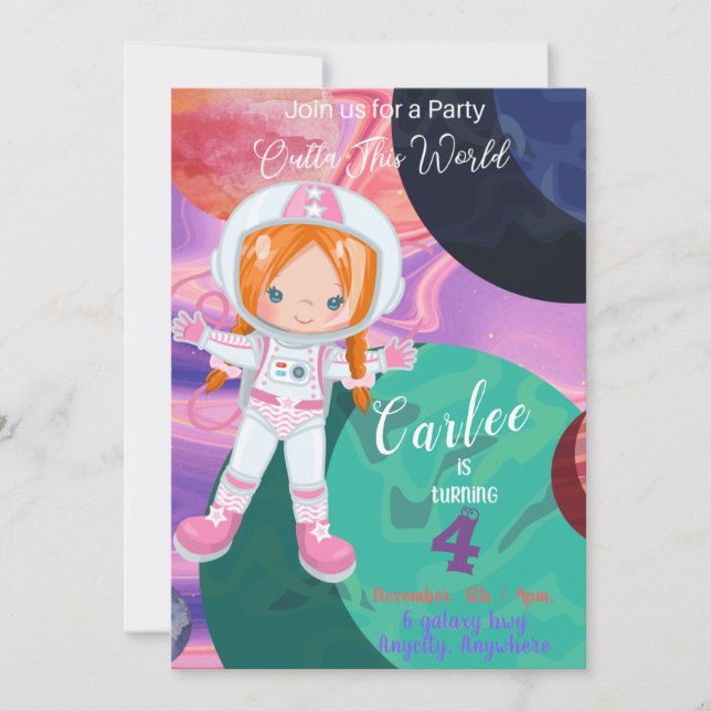 Fora Deste Convite De Aniversário Diverso Mundial (Frente)