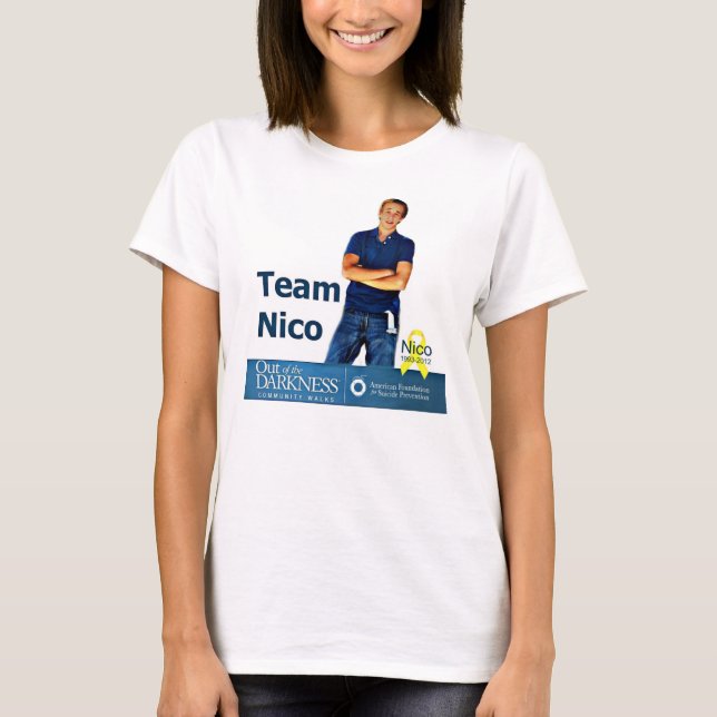 Fora do exemplo 1 da camisa da equipe da caminhada (Frente)