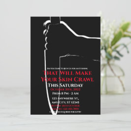 Fora do seu Convite de Festa de Halloween de Grita