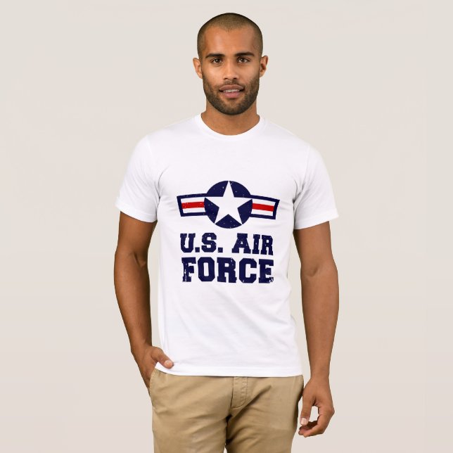 Força Aérea Militar de Camisa Masculina (Frente Completa)