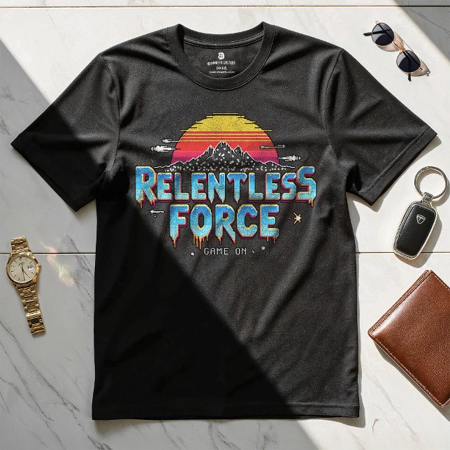 Força incansável - Camiseta Design de Motivação (Criador carregado)