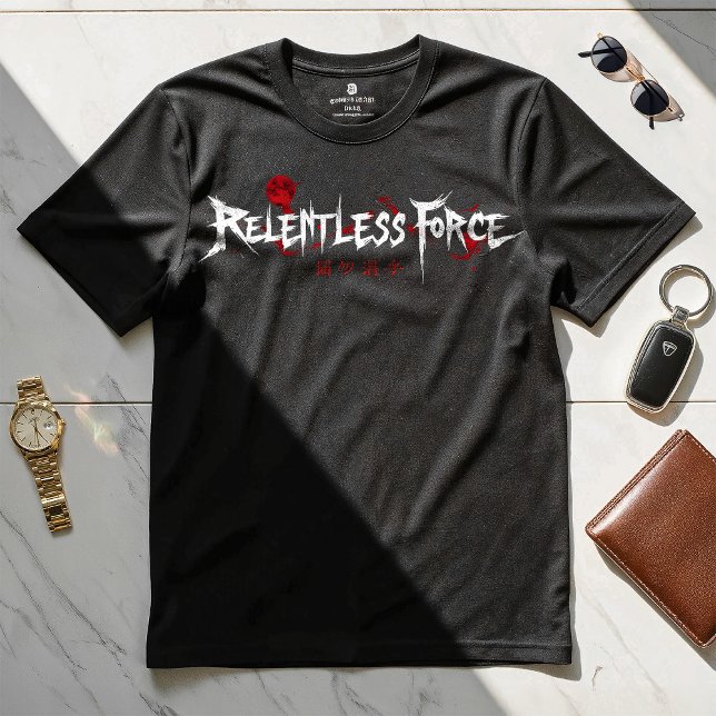 Força incansável - Camiseta Design de Motivação (Criador carregado)
