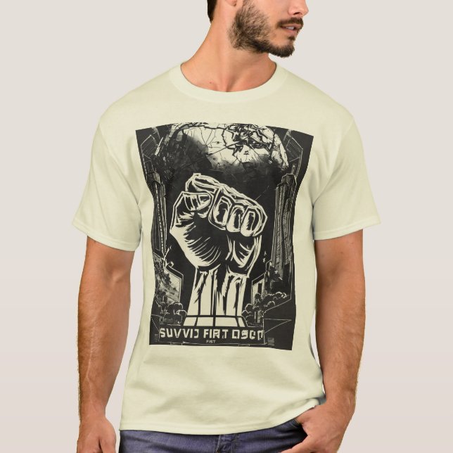 Força nas suas mãos - Fist Design T-Shirts (Frente)