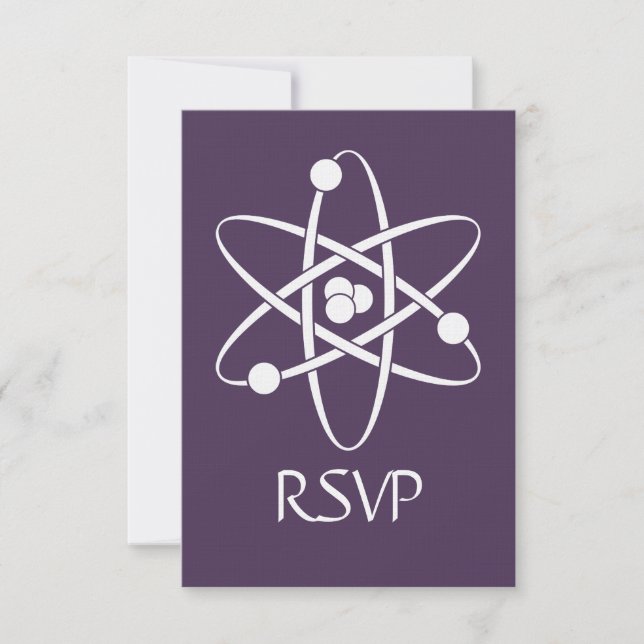 Forças Atraentes no Cartão de RSVP Roxo (Frente)