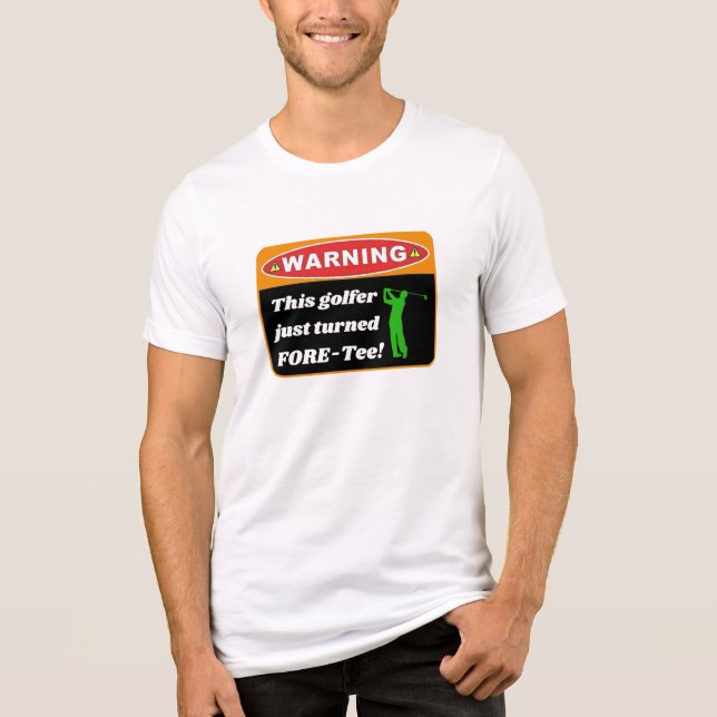 "Fore! Camisa de aniversário de golfe de 40" - Gol (Frente)