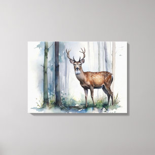 Forest Deer Canvas Art