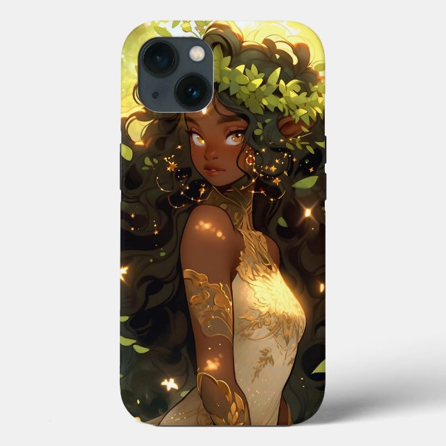 Forest Elf African Black Fantasy Art (Verso)