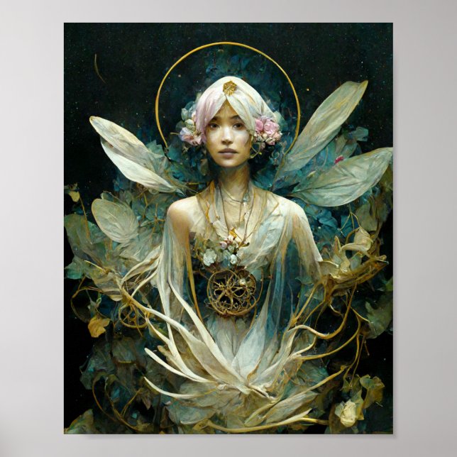 Forest Fairy Fae Fantasy Art Poster (Frente)