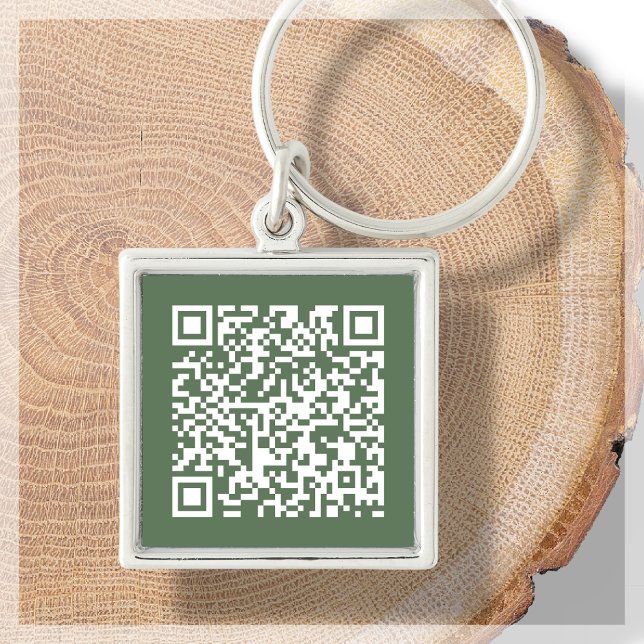 Forest Green | Chaveiro de código QR personalizado (Criador carregado)