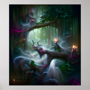 Forest Magic Digital Art Poster