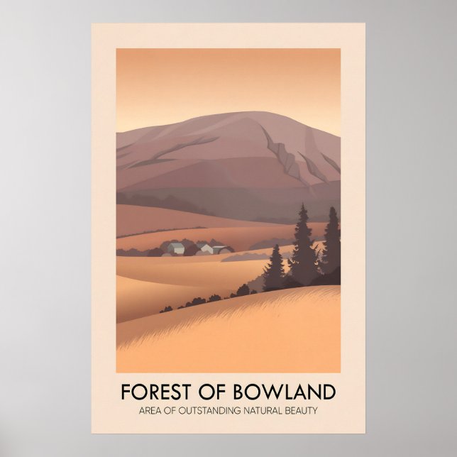 Forest of Bowland AONB Travel Poster (Frente)