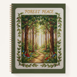 Forest Peace Embroidered Nature Path Journal