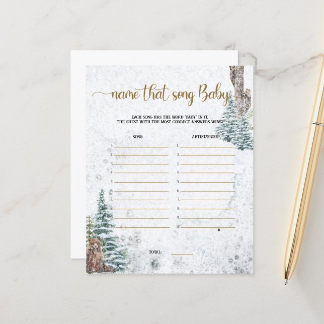 Forest urso-Name, esse jogo de chá de fraldas (Frente/Verso In Situ)