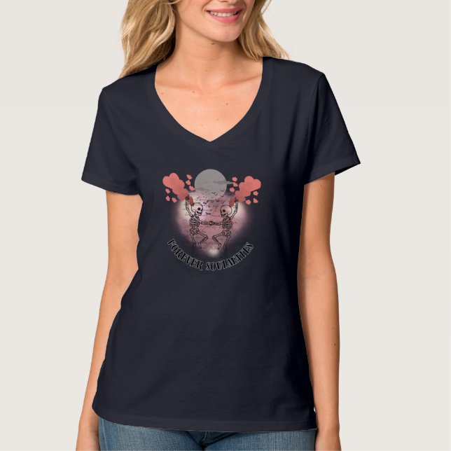 Forever Soulmates - Camiseta Dançante de Skulls (Frente)