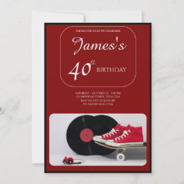 "Forever Young" - Convite aniversário de 40 anos p
