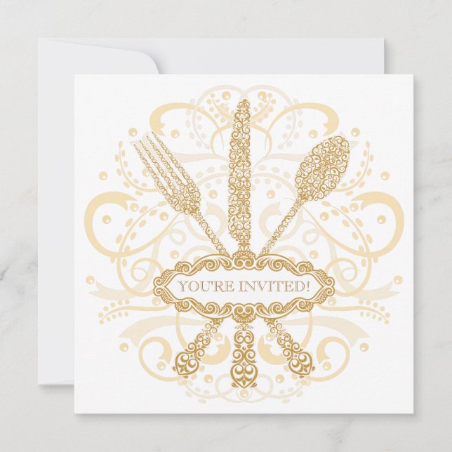 Fork Spoon Janto Ensaio Knife Convite (Frente)