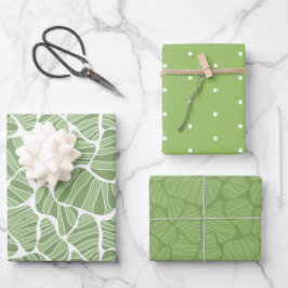 Forma Abstrato Verde e Branco