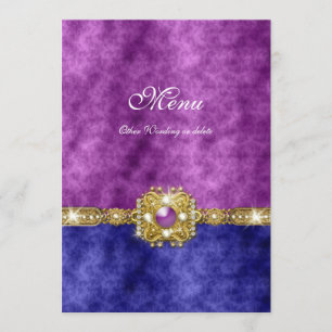 forma bling do damasco azul roxo do menu