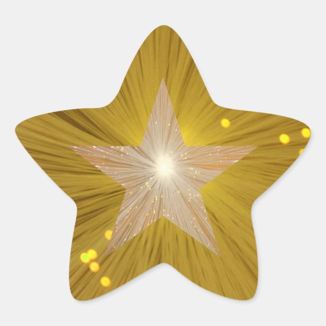 Forma de estrela com autocolante "Dourado" (Frente)