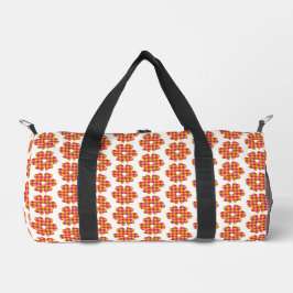 Forma de Flor Xadrez Amarelo Laranja Rosa