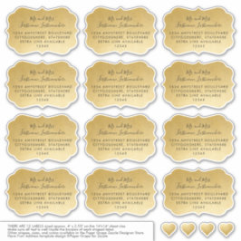 Forma Dourada do suporte de etiquetas de correspon