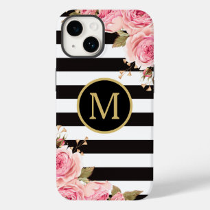 Forma Floral a Preto e Branco Monograma