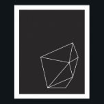 Forma Geométrica Preta e Branca Poster 2<br><div class="desc">Poster de Forma Geométrica Preta e Branca © Gorjo Designs. Impresso por Zazzle. Precisa de um par perfeito? Encontre este parceiro poster aqui: https://www.zazzle.com/black_and_white_geometric_shape_poster_1-228615034126488172 // design personalizado? Tem outras ideias? Sinta-se livre para entrar em contato comigo em: zoe@gorjodesigns.com //</div>