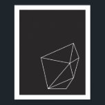 Forma Geométrica Preta e Branca Poster 2<br><div class="desc">Poster de Forma Geométrica Preta e Branca © Gorjo Designs. Impresso por Zazzle. Precisa de um par perfeito? Encontre este parceiro poster aqui: https://www.zazzle.com/black_and_white_geometric_shape_poster_1-228615034126488172 // design personalizado? Tem outras ideias? Sinta-se livre para entrar em contato comigo em: zoe@gorjodesigns.com //</div>