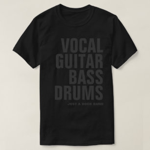 Formação de Banda de rocha Camiseta Preta